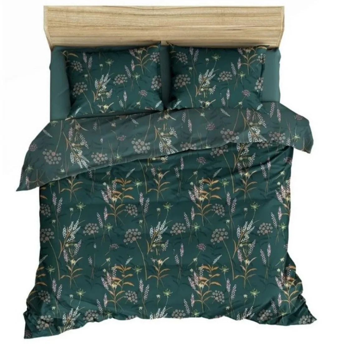 3S. x CollectionDrap-housse coton - BOTANIA - Vert