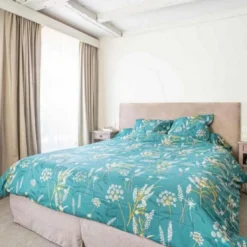 3S. x CollectionDrap-housse coton - BOTANIA - Vert