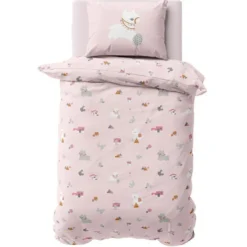 3S. x CollectionDrap-housse coton LAMA - blanc