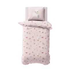 3S. x CollectionDrap-housse coton LAMA - blanc