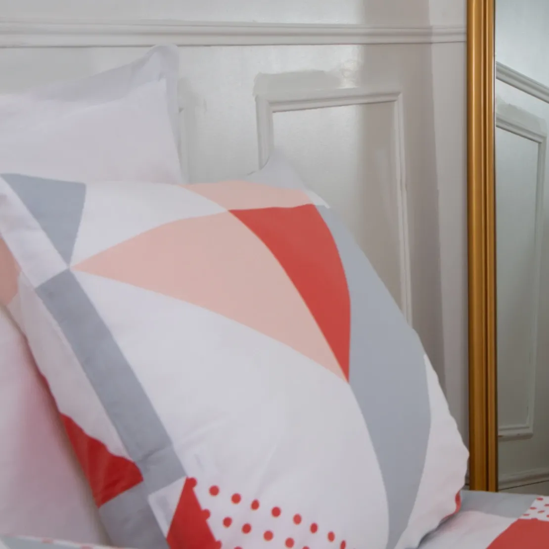 3S. x CollectionDrap-housse en coton - TRIGONE - Rose