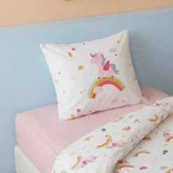 3S. x CollectionDrap-housse en coton uni - LICORNE - Rose