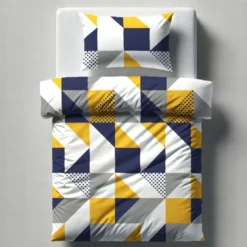 3S. x CollectionDrap-housse en coton - TRIGONE - Bleu
