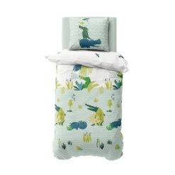 3S. x CollectionDrap-housse en coton CROCODILE