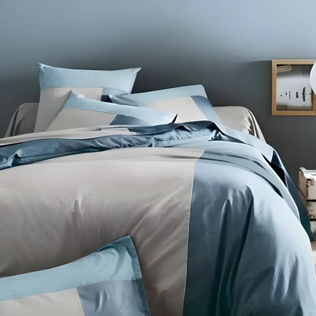 3S. x CollectionDrap plat en coton - TRIO - Bleu
