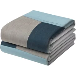 3S. x CollectionDrap plat en coton - TRIO - Bleu