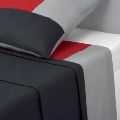 3S. x CollectionDrap plat en coton - TRIO - Rouge