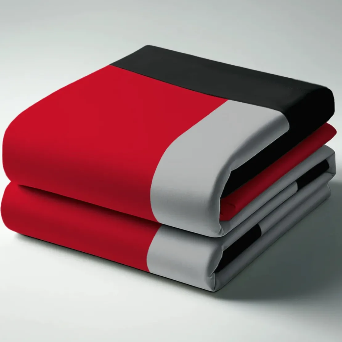 3S. x CollectionDrap plat en coton - TRIO - Rouge