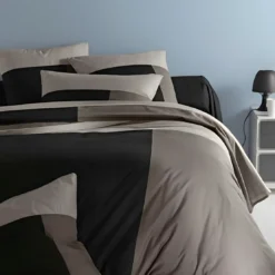 3S. x CollectionDrap plat en coton - TRIO - Noir