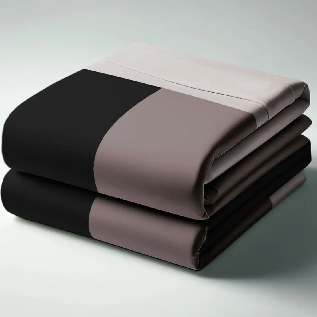 3S. x CollectionDrap plat en coton - TRIO - Noir