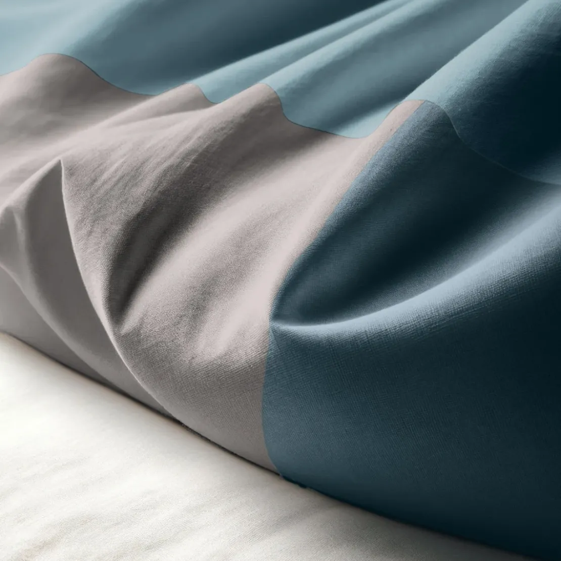 3S. x CollectionHousse de couette coton - TRIO - Bleu