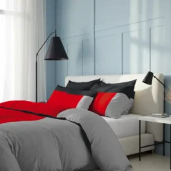 3S. x CollectionHousse de couette en coton - TRIO - Rouge
