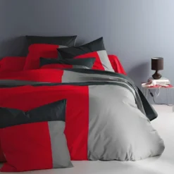 3S. x CollectionHousse de couette en coton - TRIO - Rouge