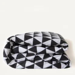 3S. x CollectionHousse de couette en coton - LORENZ - Noir/Blanc