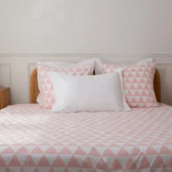 3S. x CollectionHousse de couette en coton - LORENZ - Rose/Blanc