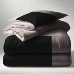 3S. x CollectionHousse de couette en coton - TRIO - Noir
