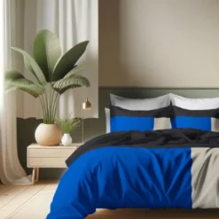 3S. x CollectionHousse de couette en Coton - TRIO - Bleu Majorelle