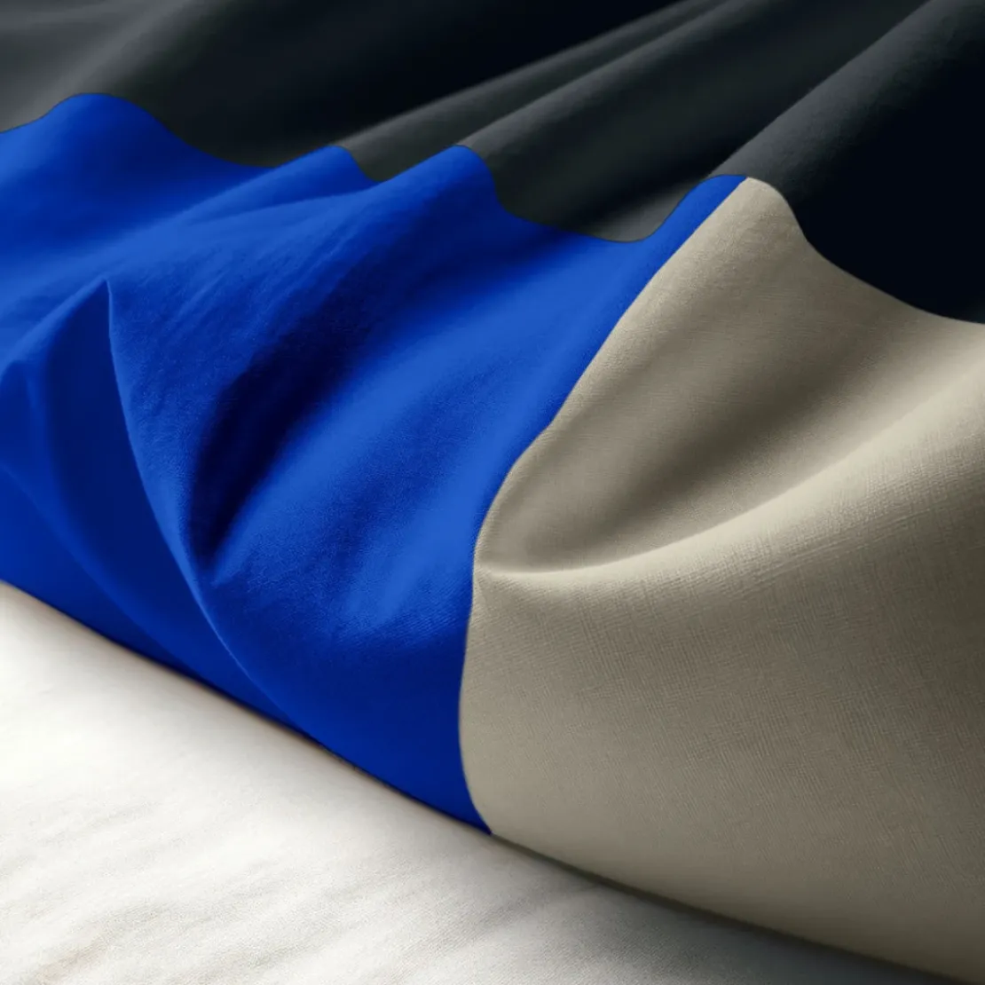 3S. x CollectionHousse de couette en Coton - TRIO - Bleu Majorelle