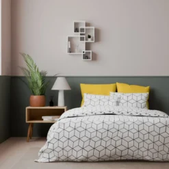 3S. x CollectionParure de lit coton - JEHAUT - Blanc/Noir