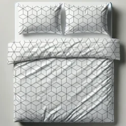 3S. x CollectionParure de lit coton - JEHAUT - Blanc/Noir