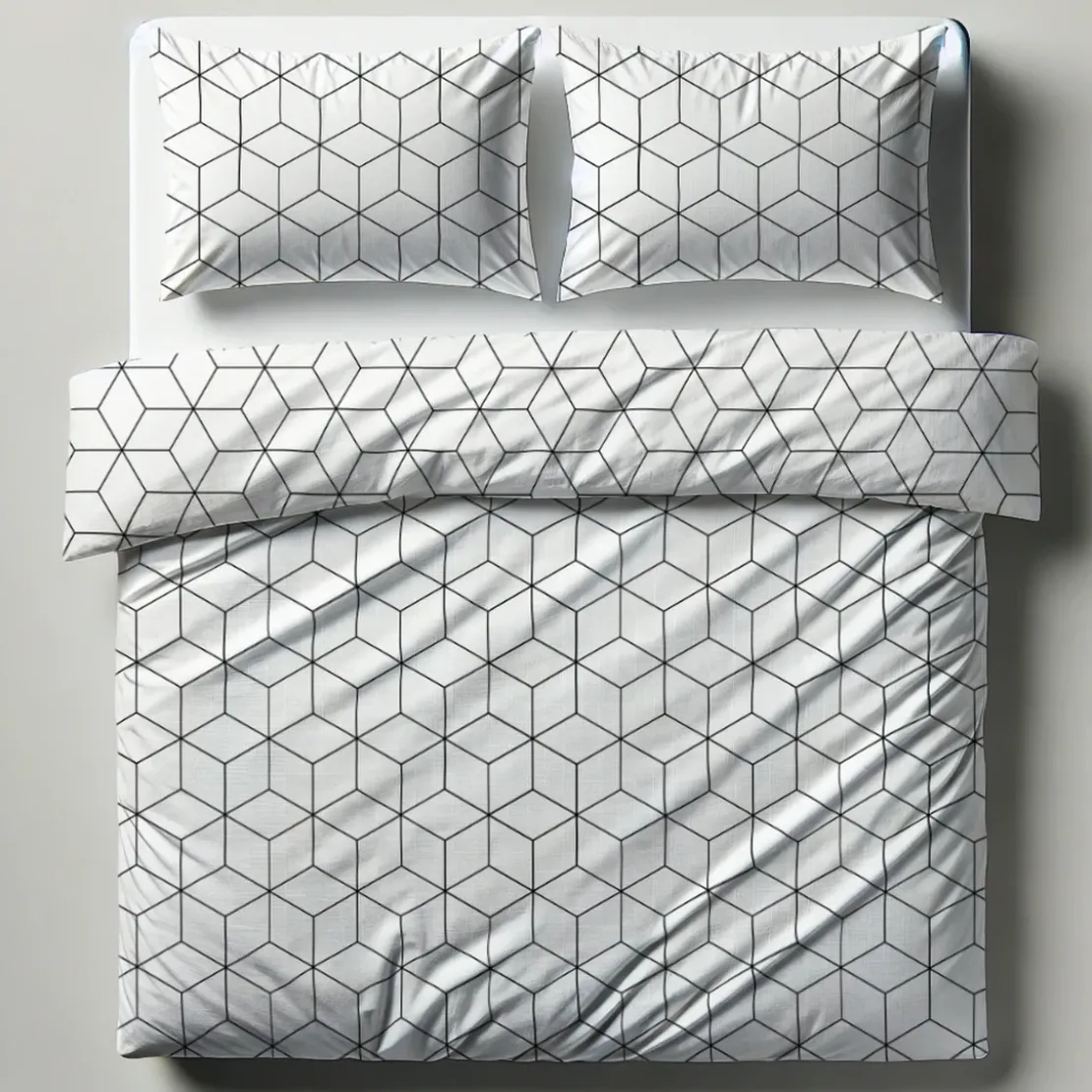 3S. x CollectionParure de lit coton - JEHAUT - Blanc/Noir