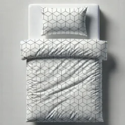 3S. x CollectionParure de lit coton - JEHAUT - Blanc/Noir