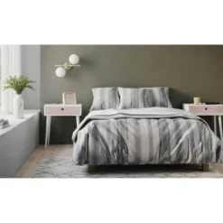 3S. x CollectionParure de lit coton - MARKUS - Gris