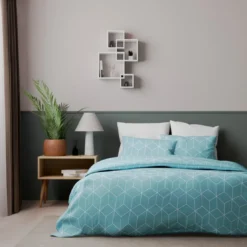 3S. x CollectionParure de lit coton - JEHAUT - Bleu Clair