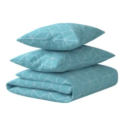 3S. x CollectionParure de lit coton - JEHAUT - Bleu Clair