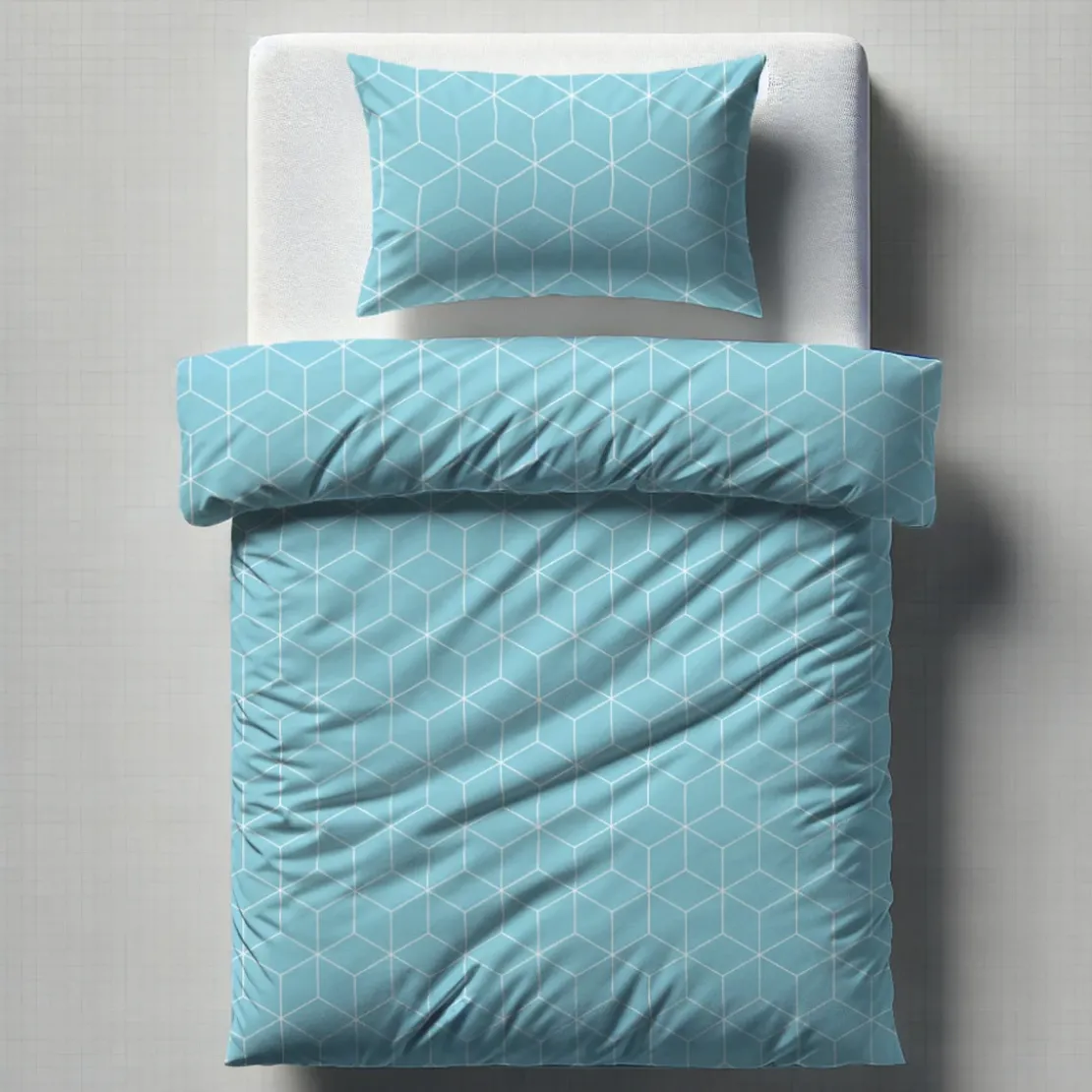 3S. x CollectionParure de lit coton - JEHAUT - Bleu Clair