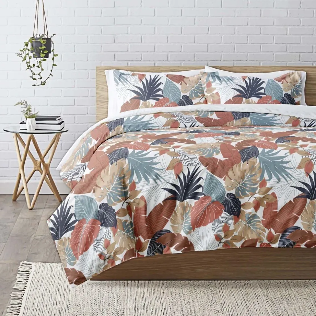 3S. x CollectionParure de lit coton - JUNGLY BIS - Terracotta