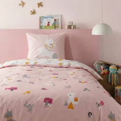 3S. x CollectionParure de lit coton LAMA - Rose