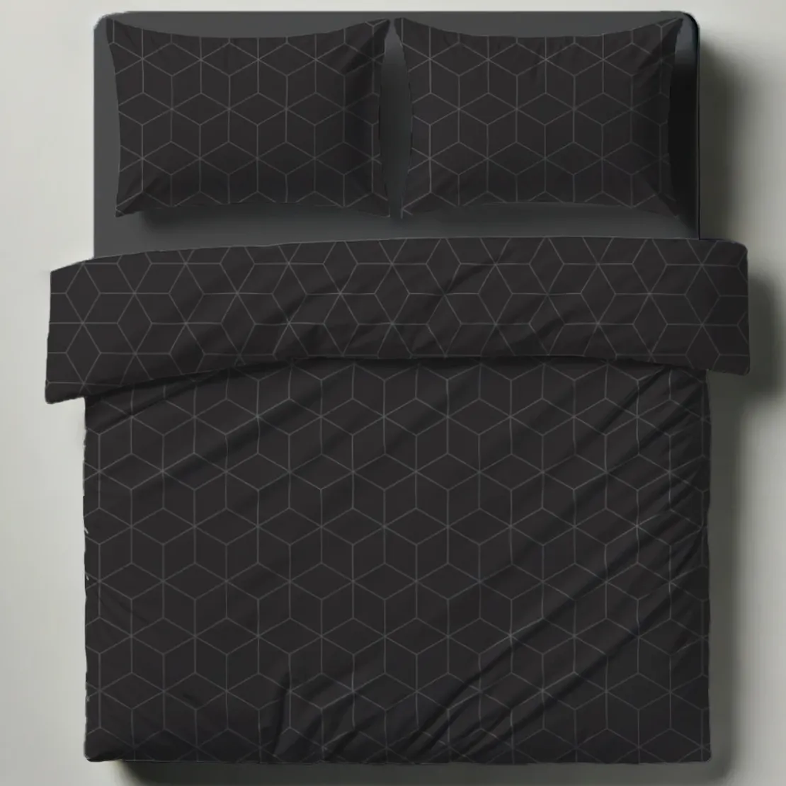 3S. x CollectionParure de lit coton - JEHAUT - Anthracite