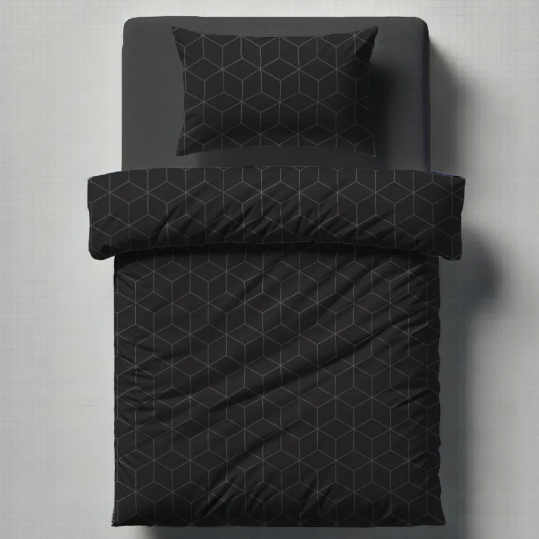 3S. x CollectionParure de lit coton - JEHAUT - Anthracite