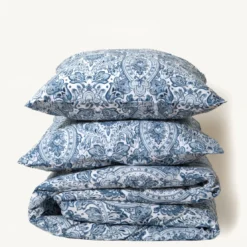 3S. x CollectionParure de lit en coton - MISTRY - Bleu