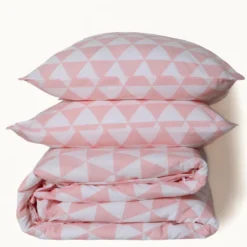 3S. x CollectionParure de lit en Coton - LORENZ- Rose/Blanc
