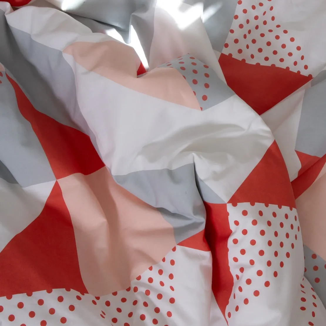 3S. x CollectionParure de lit en coton - TRIGONE - Rose