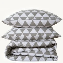 3S. x CollectionParure de lit en Coton - LORENZ- Gris/Blanc