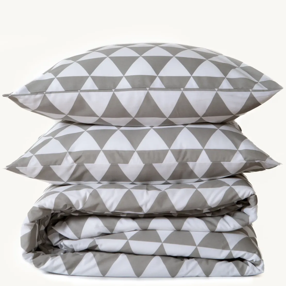 3S. x CollectionParure de lit en Coton - LORENZ- Gris/Blanc