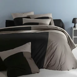 3S. x CollectionTaie de traversin coton - TRIO - Noir