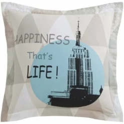 3S. x CollectionTaie d'oreiller coton HAPPINESS