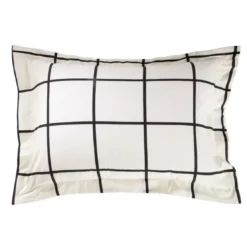 3S. x CollectionTaie d'oreiller ou de traversin coton - PIASTRELLA - Noir/Blanc