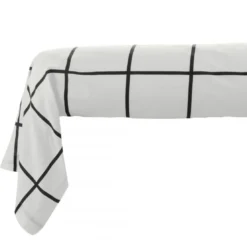 3S. x CollectionTaie d'oreiller ou de traversin coton - PIASTRELLA - Noir/Blanc