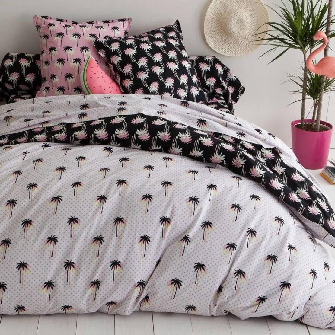 3S. x CollectionTaie d'oreiller coton PALMIERS