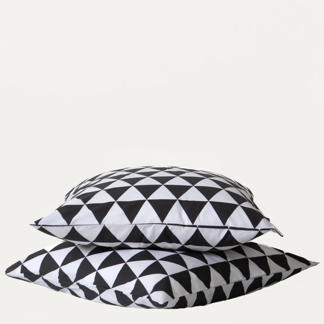 3S. x CollectionTaie d'oreiller en coton - LORENZ - Noir/Blanc
