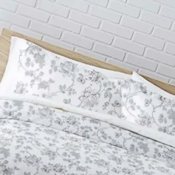 3S. x CollectionTaie d'oreiller, ou de traversin en coton - TREE LIFE - Blanc/Gris