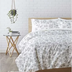 3S. x CollectionTaie d'oreiller, ou de traversin en coton - TREE LIFE - Blanc/Gris