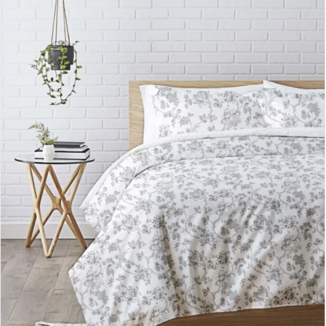 3S. x CollectionTaie d'oreiller, ou de traversin en coton - TREE LIFE - Blanc/Gris