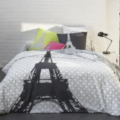 3S. x CollectionTaie d'oreiller coton STRUCTURE - anthracite