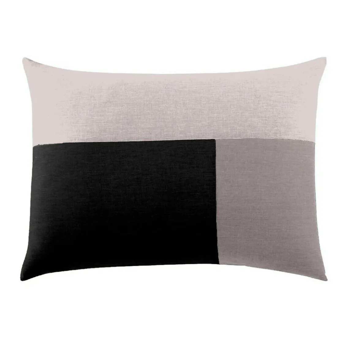 3S. x CollectionTaie d'oreiller en coton - TRIO - Noir